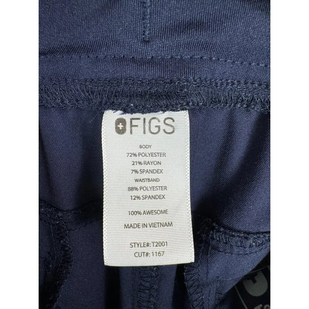 Figs Men's Axim Cargo Scrub Pants navy straight‎ leg sz L
